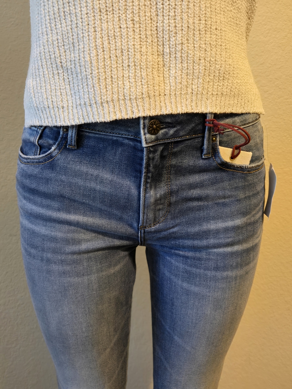 DRIDTWOOD Women's Light Blue Embroidered Flare Jeans - Picture 3 of 4